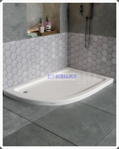 80×110 Asimetrik Oval Flat Duş Teknesi Sağ / Sol