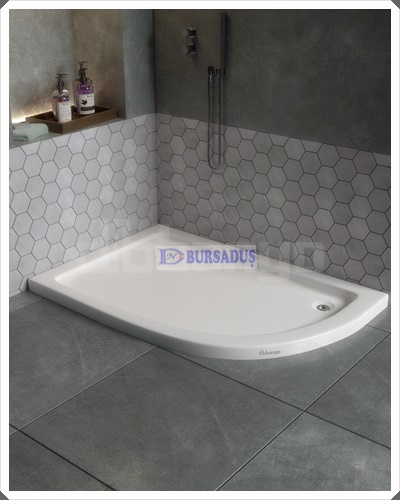 80×90 Asimetrik Oval Flat Duş Teknesi Sağ / Sol