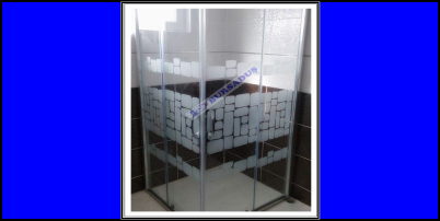 Fayans Üzeri Desenli Oval Duşakabin (Taş Desen)