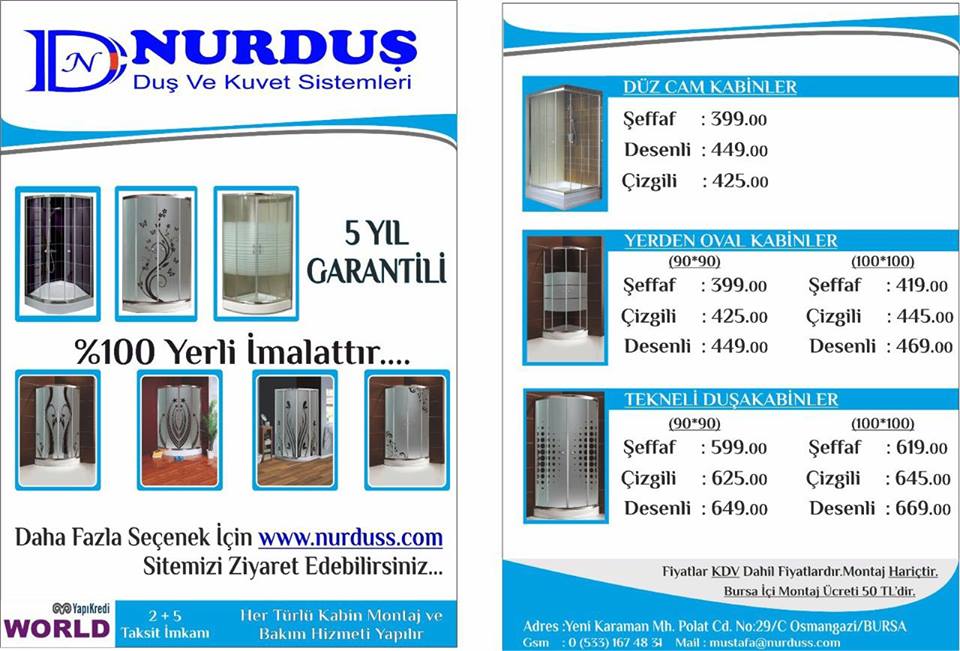 Akyayla Bursa Duşakabin